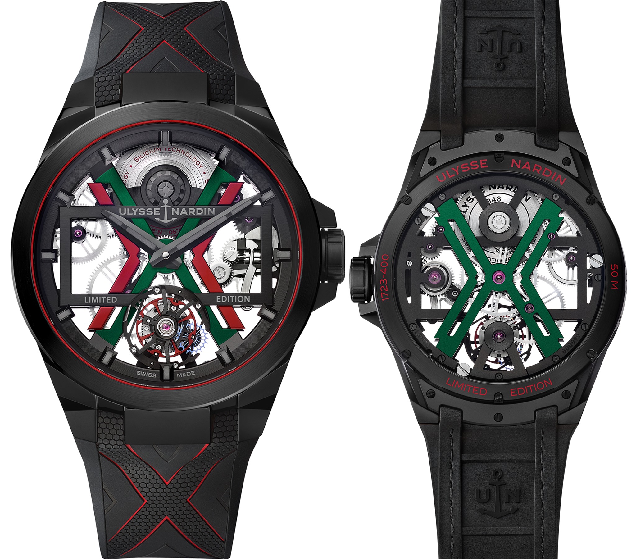 Ulysse Nardin Blast Mexico Limited Edition la X en verde y rojo