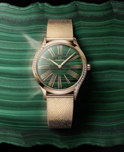 Omega Trésor oro Moonshine malaquita 6