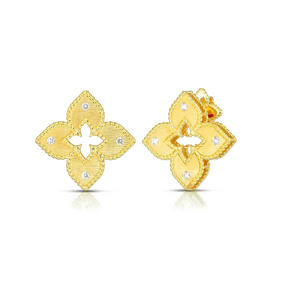ROBERTO COIN </br>Petite Venetian Princess Satin Flower Earrings </br>7772985AYERX