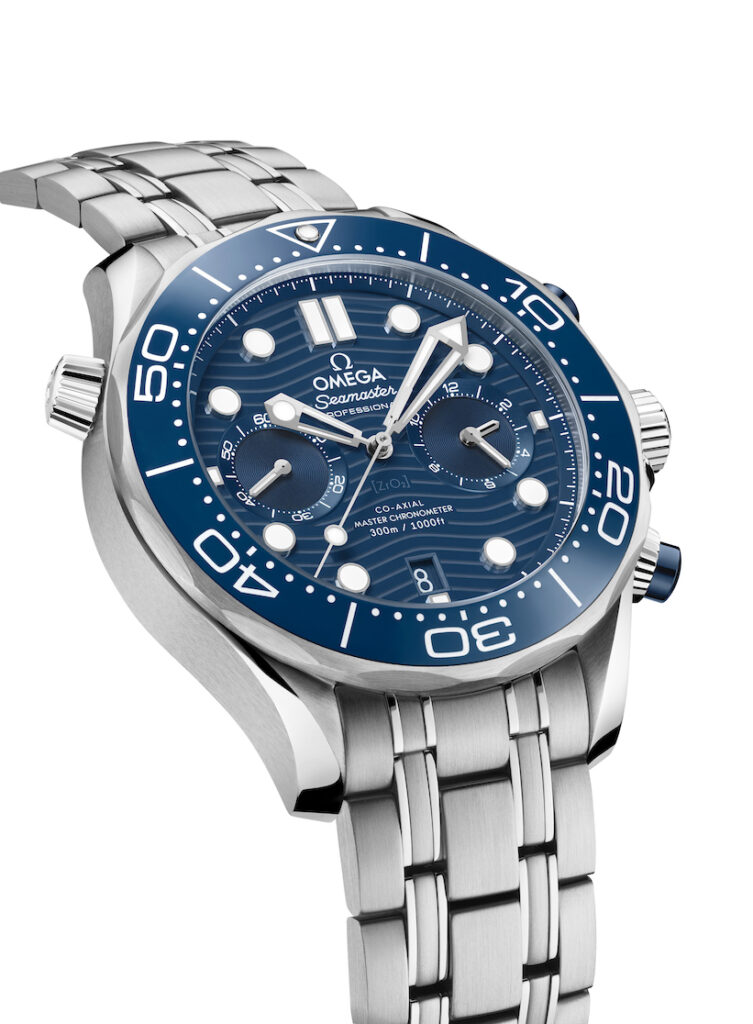 Omega Seamaster Diver 300M Chronograph carátula azul 01