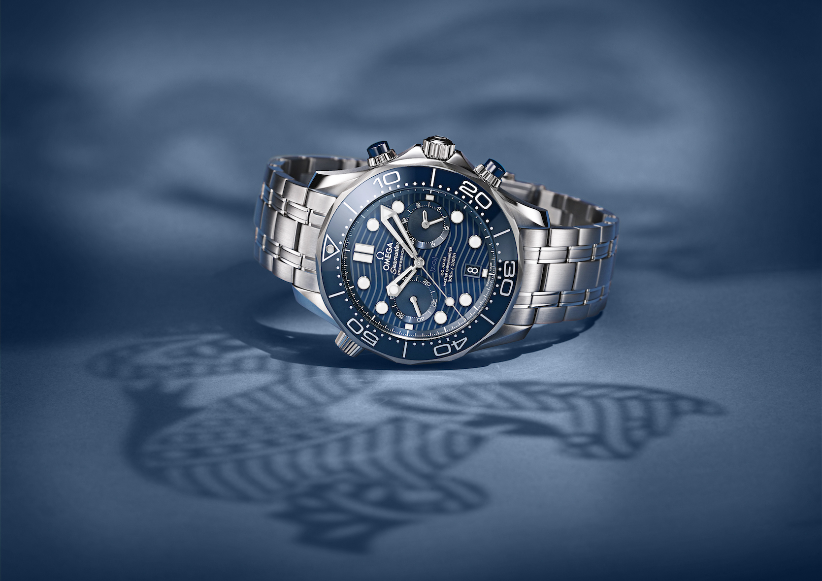 Omega Seamaster Diver 300M Chronograph carátula azul 02