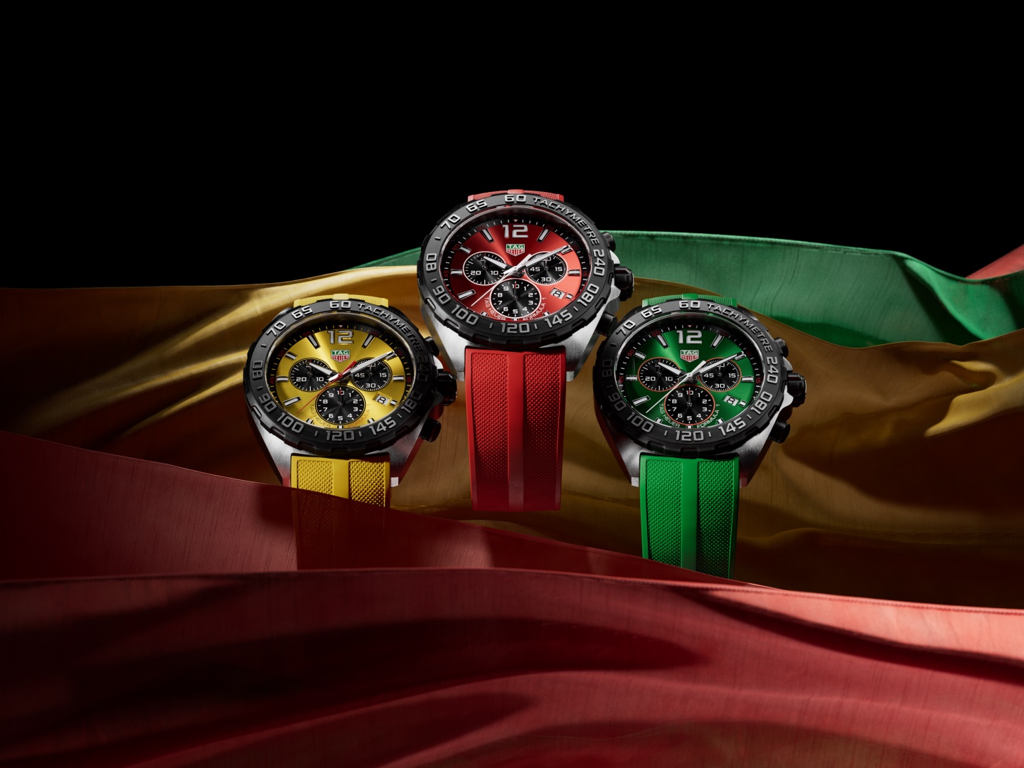 Estos Formula 1 de TAG Heuer pintar n de verde rojo y amarillo tu