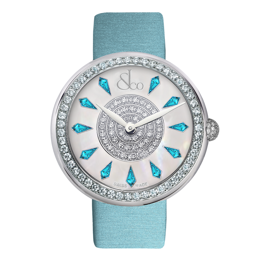 BRILLIANT ONE ROW ICY BLUE SAPPHIRES 38MM