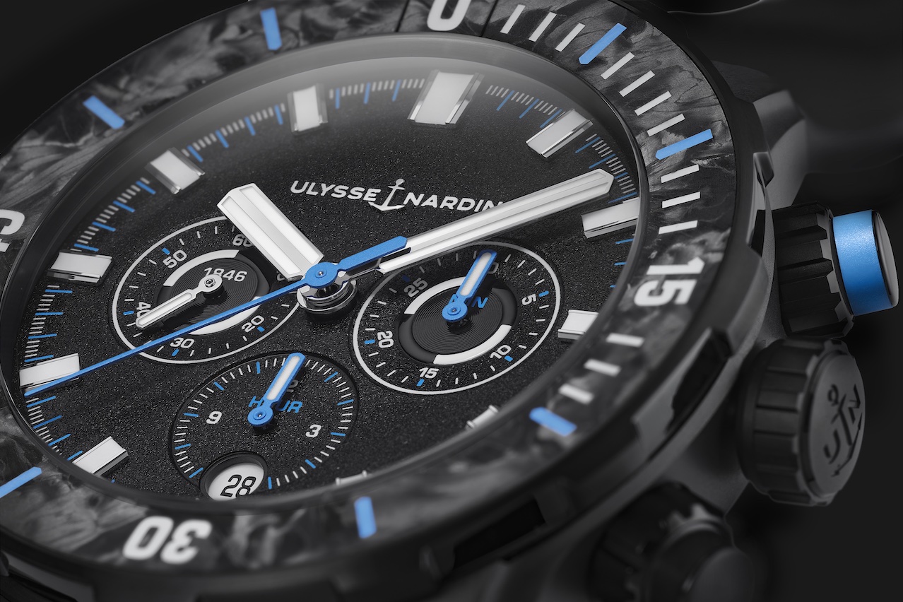 Ulysse Nardin The Ocean Race Diver Chronograph close up front