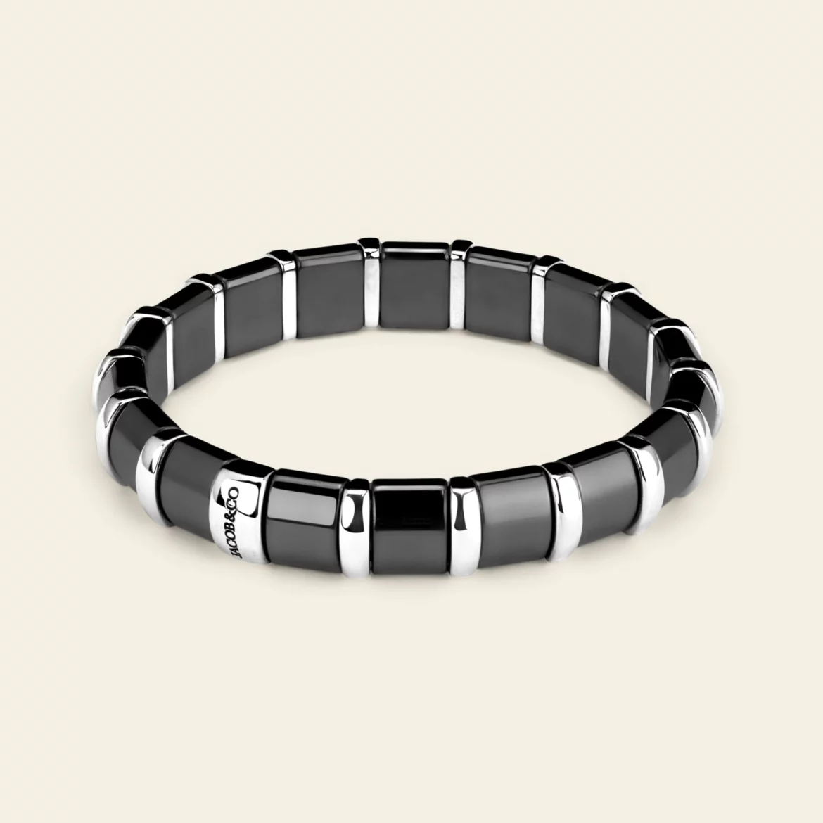 Hematite Bracelet 21 Stainless Steel. 19 cm/Stretch 20 cm