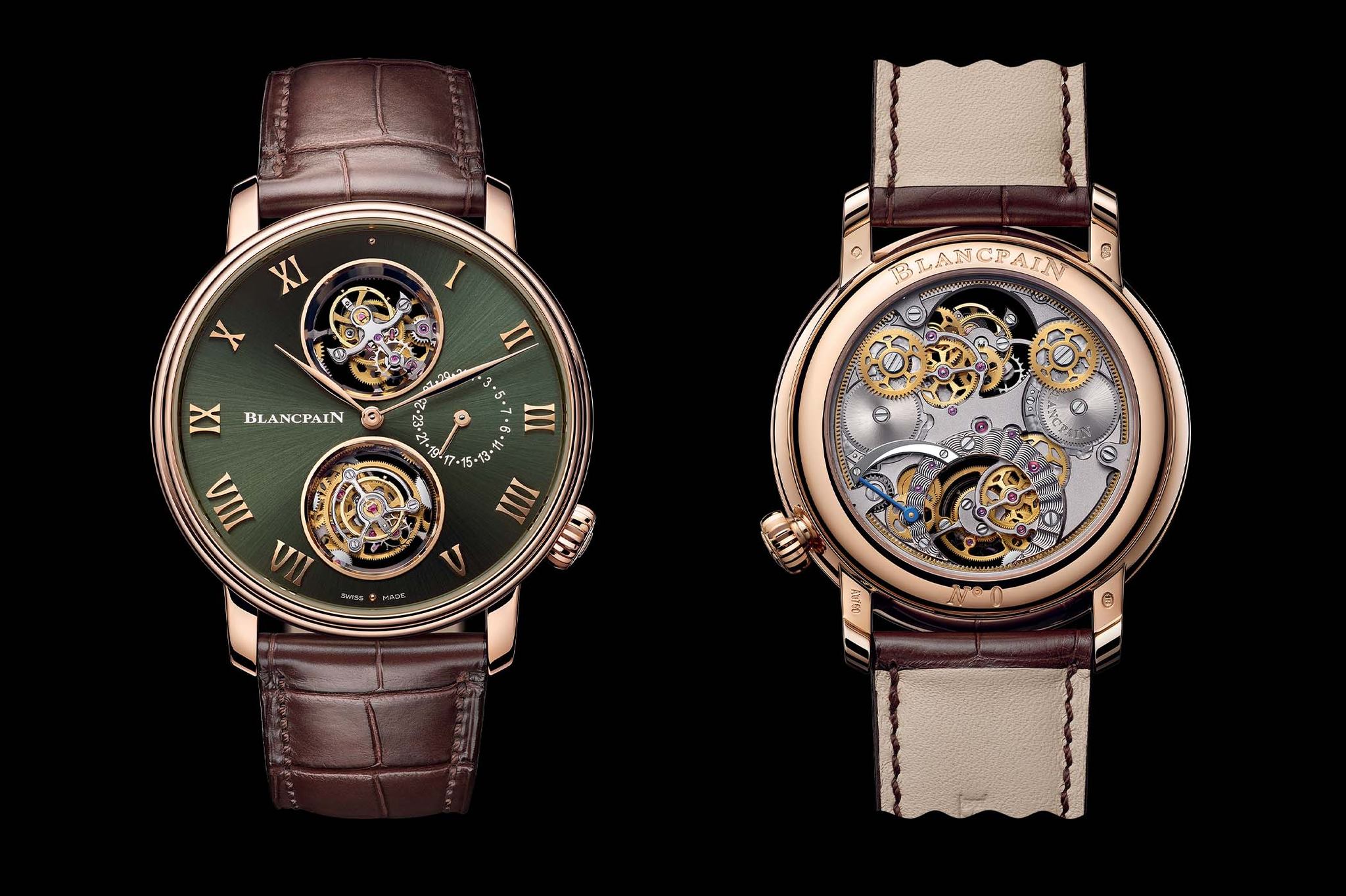 La colección Blancpain Villeret viste de verde a cuatro de sus relojes estelares