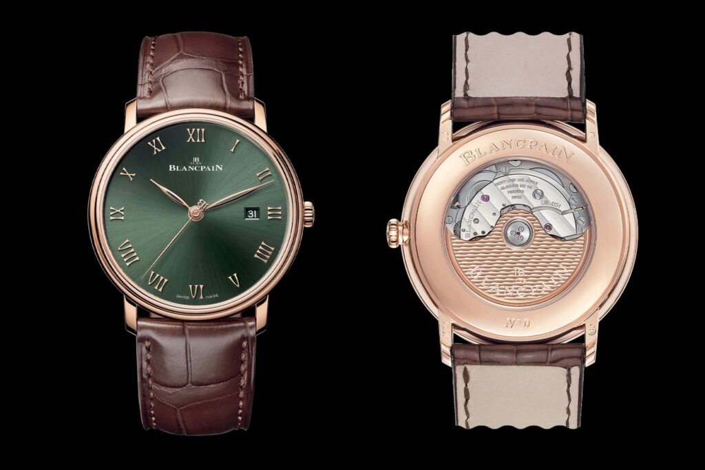 La colección Blancpain Villeret viste de verde a cuatro de sus relojes estelares