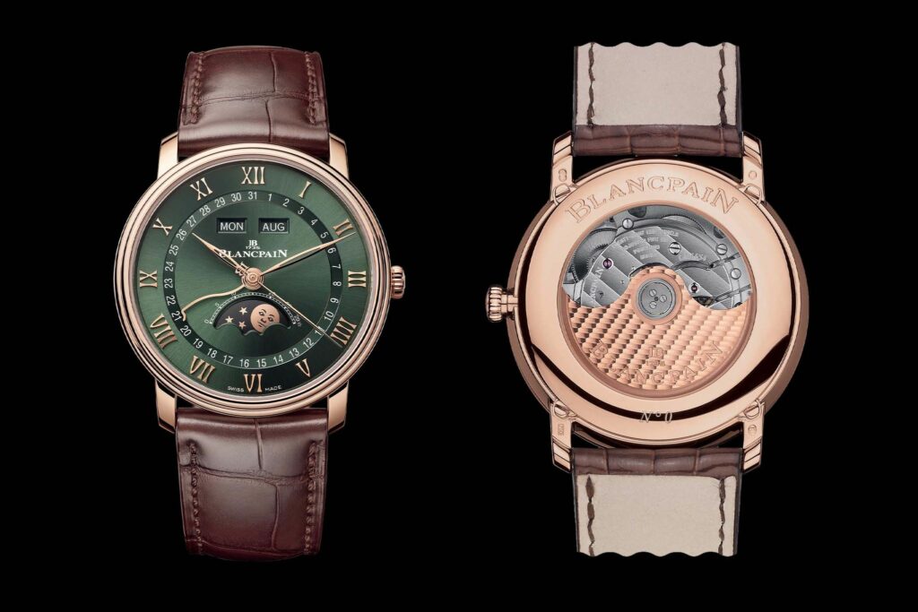 La colección Blancpain Villeret viste de verde a cuatro de sus relojes estelares