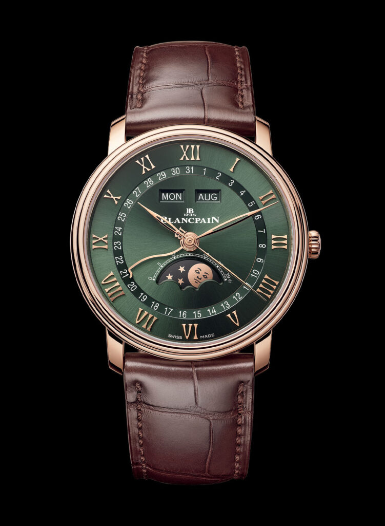 La colección Blancpain Villeret viste de verde a cuatro de sus relojes estelares