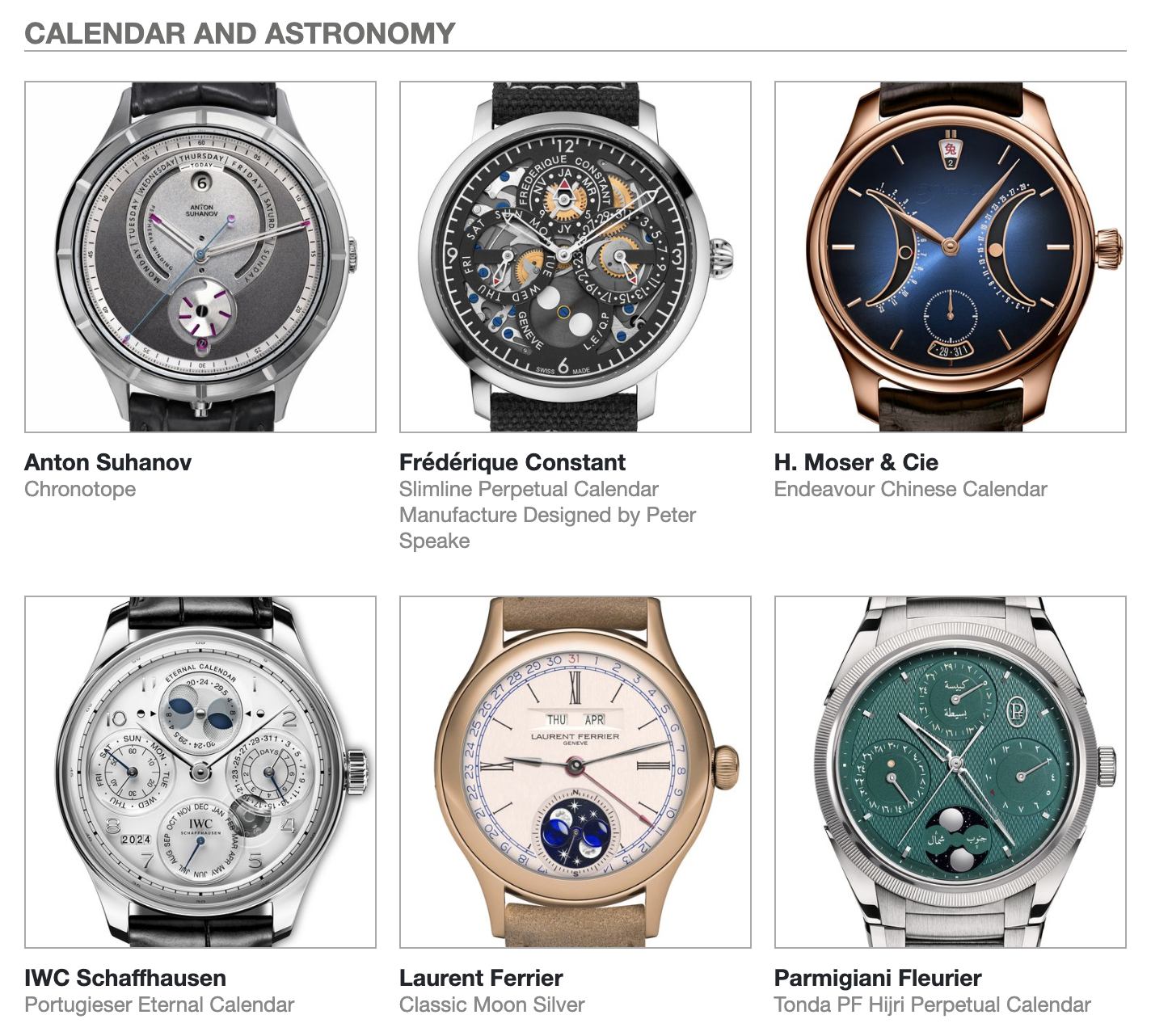 Estos son los nominados a los mejores relojes del año 2024 por el Grand Prix d'Horlogerie de Genève 