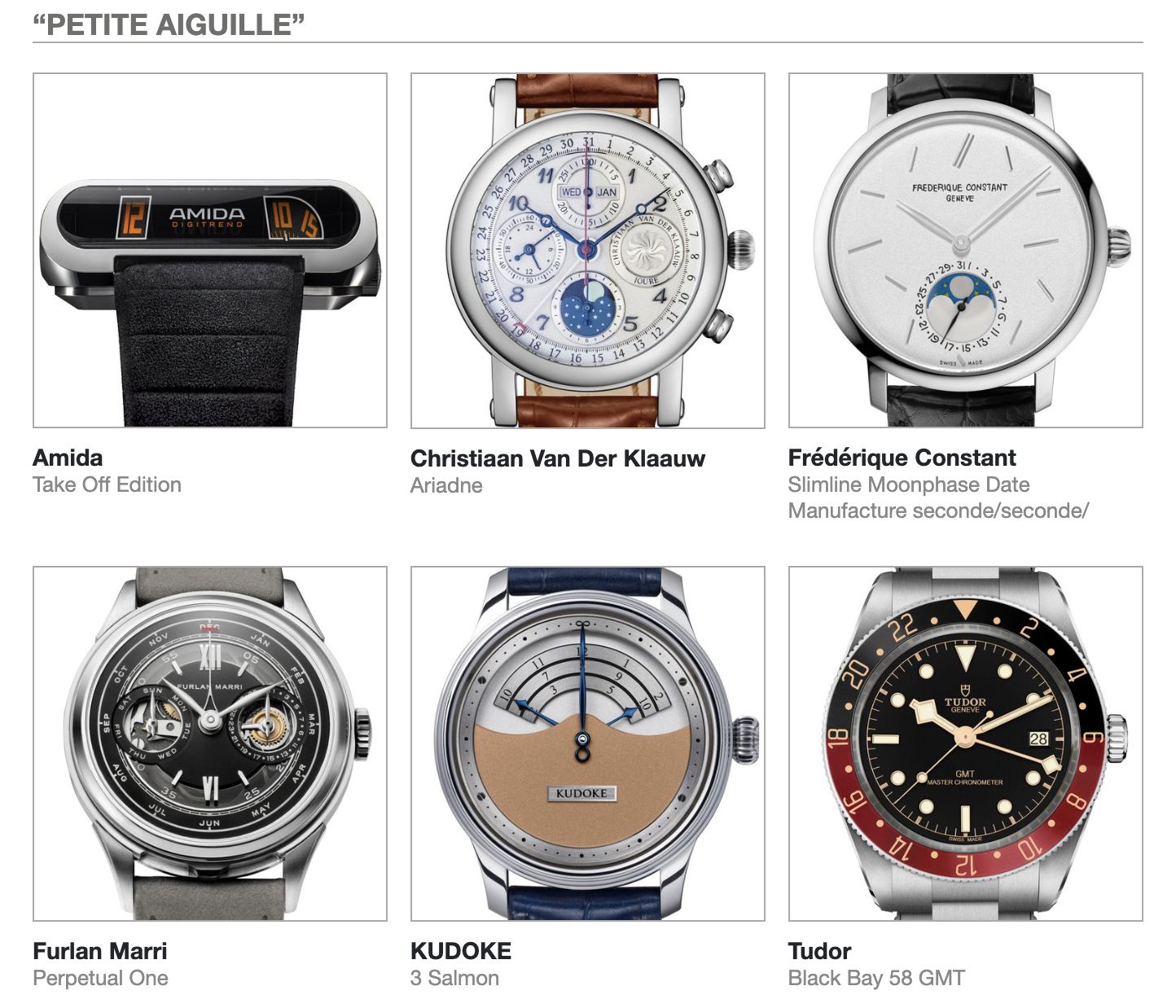 Estos son los nominados a los mejores relojes del año 2024 por el Grand Prix d'Horlogerie de Genève 