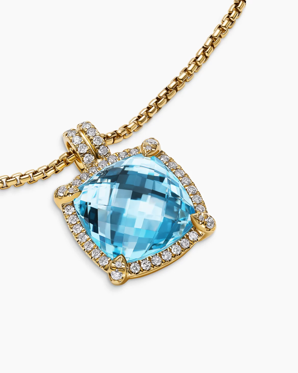 Chatelaine® Pavé Bezel Pendant Necklace