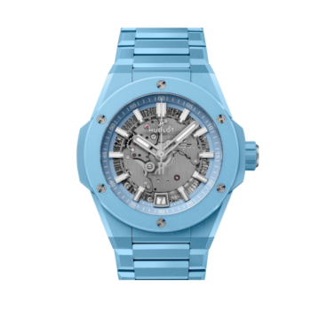 Integrated Time Only Sky Blue Ceramic