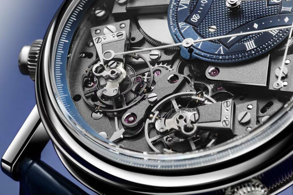 Breguet Tradition Chronographe Indépendant 7077 "se viste de traje y corbata azul"