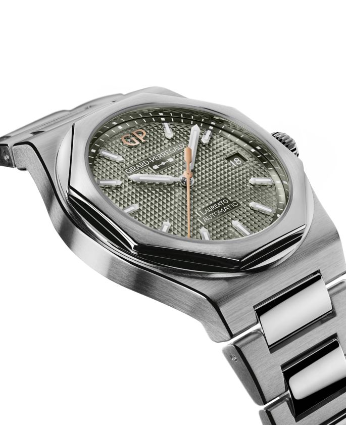 Girard-Perregaux Laureato 38mm Sage Green y Midnight Blue, para un look sport-chic perfecto