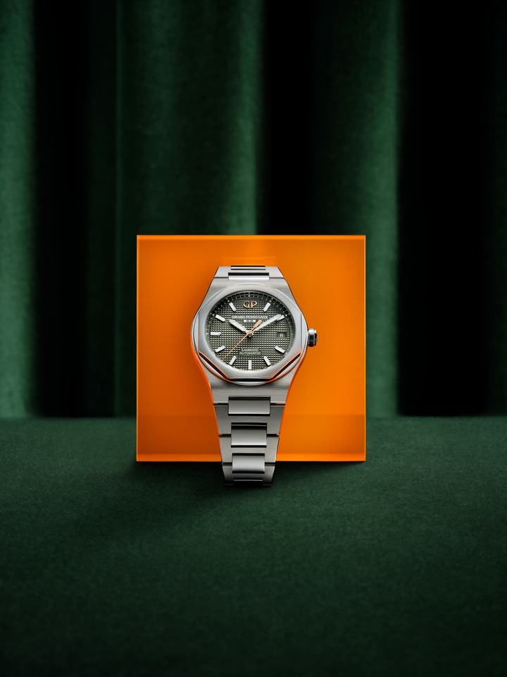 Girard-Perregaux Laureato 38mm Sage Green y Midnight Blue, para un look sport-chic perfecto