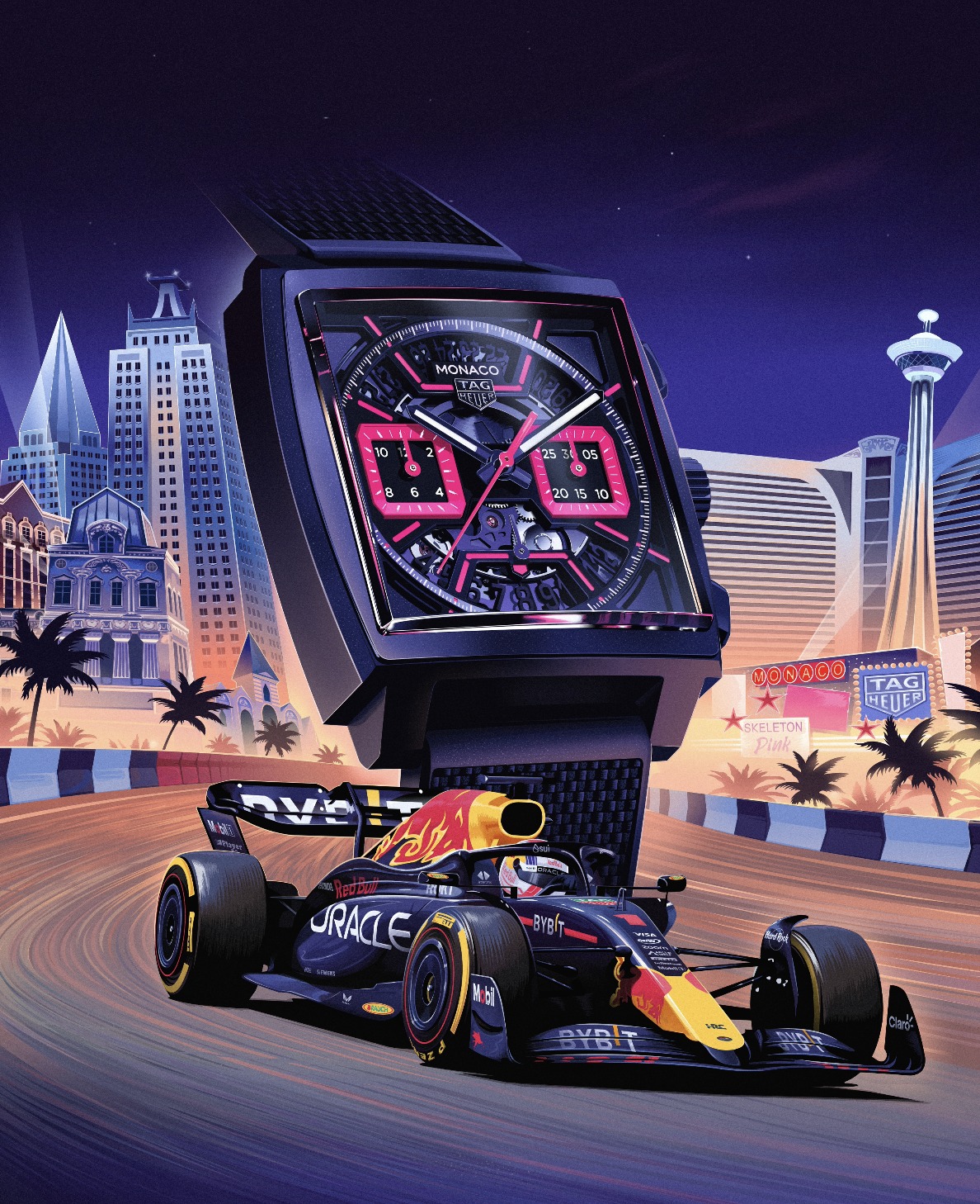 Viva Las Vegas... TAG Heuer Monaco Chronograph se inspira en el Gran Premio más mediático del calendario