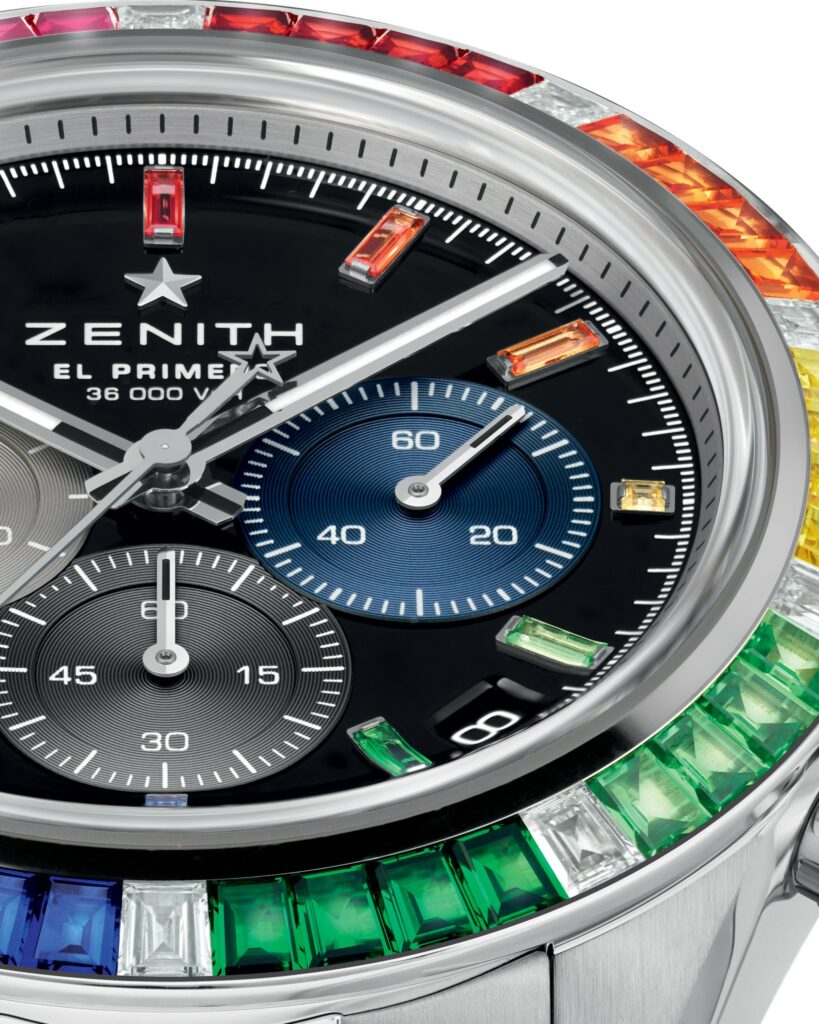 Zenith llena de color al Chronomaster Sport con una versión "Rainbow" de oro blanco presentada en LVMH Watch Week 2025