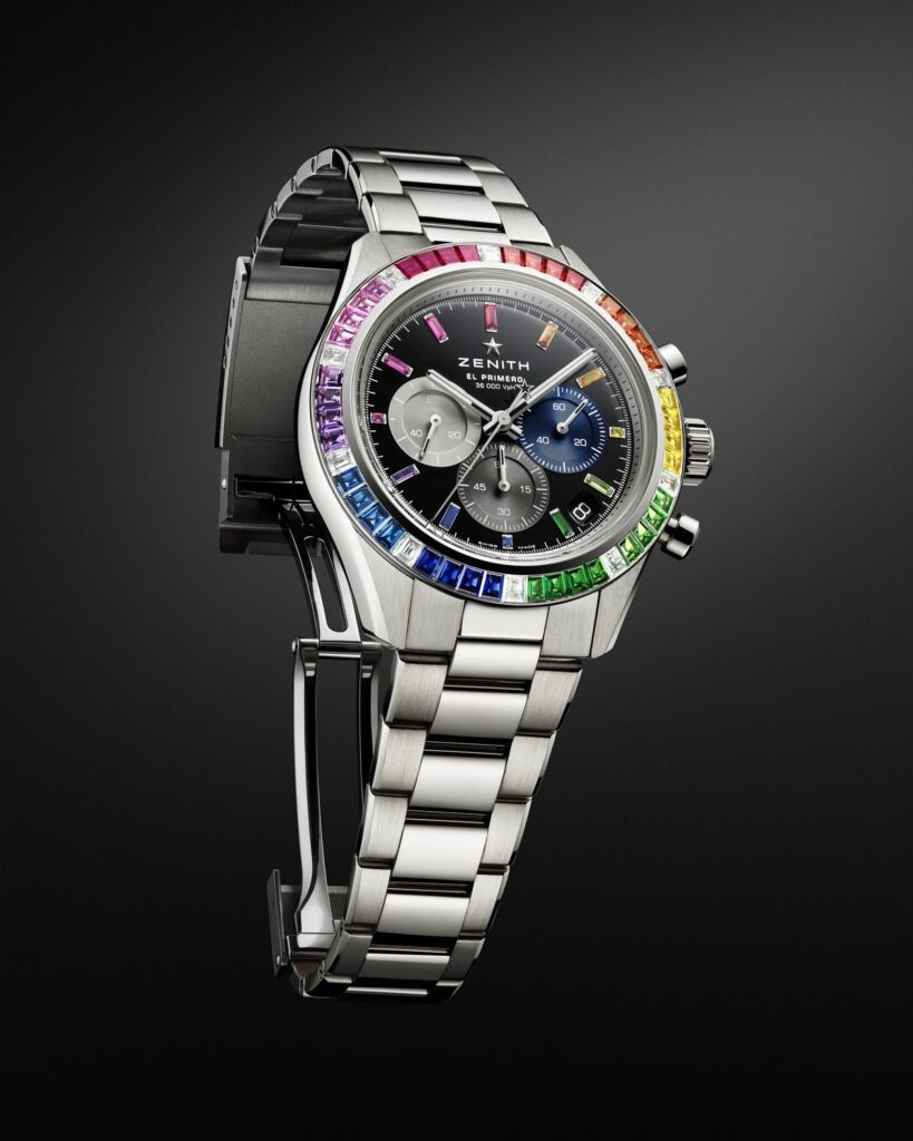 Zenith llena de color al Chronomaster Sport con una versión "Rainbow" de oro blanco presentada en LVMH Watch Week 2025