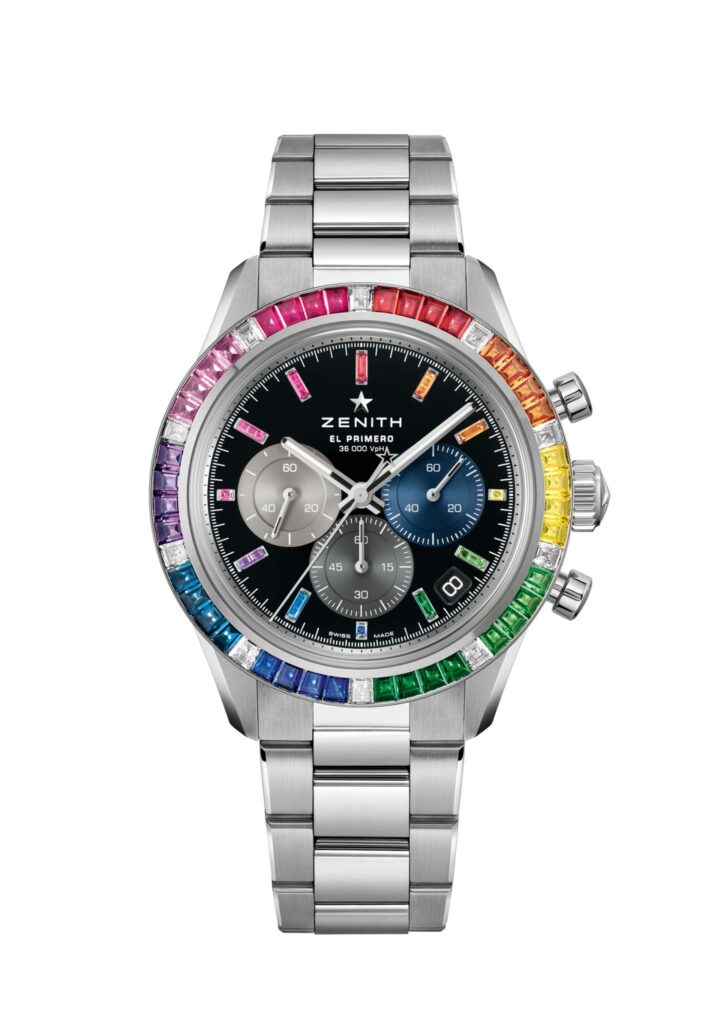 Zenith llena de color al Chronomaster Sport con una versión "Rainbow" de oro blanco presentada en LVMH Watch Week 2025