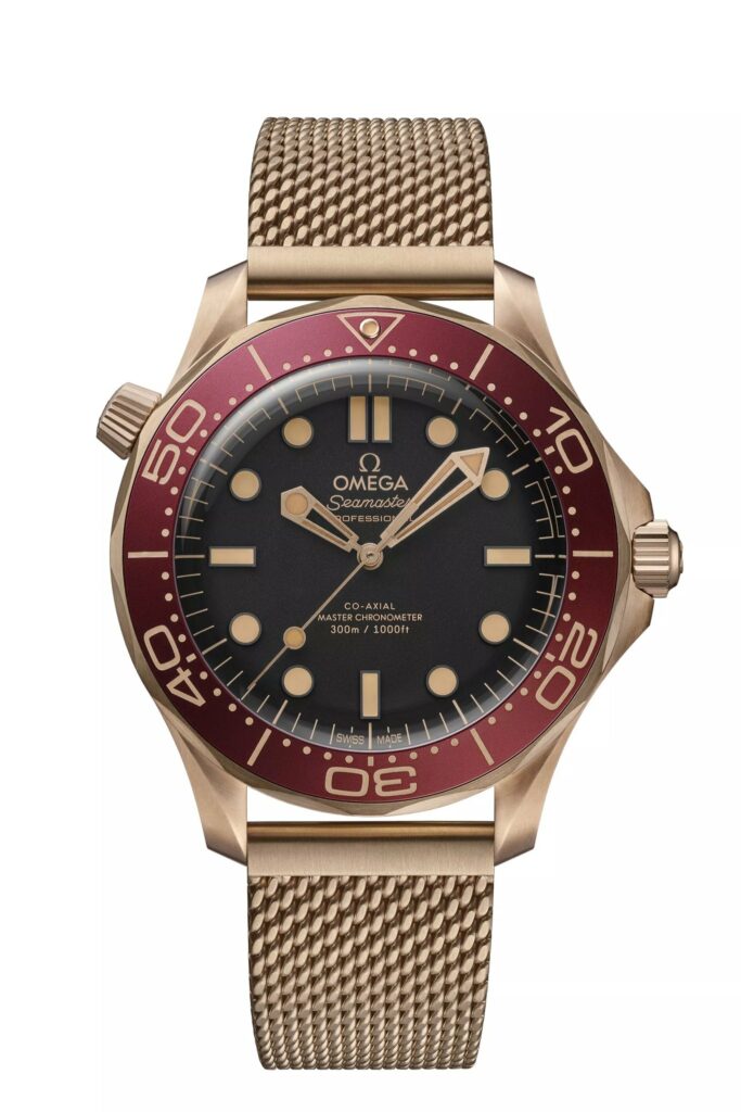 Un nuevo Omega Seamaster Diver 300M se presenta en Bronze Gold y color burdeos