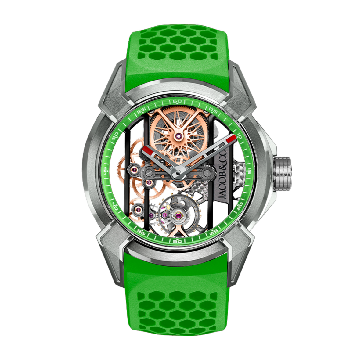 EPIC X SKELETON TITANIUM GREEN INNER RING 44MM