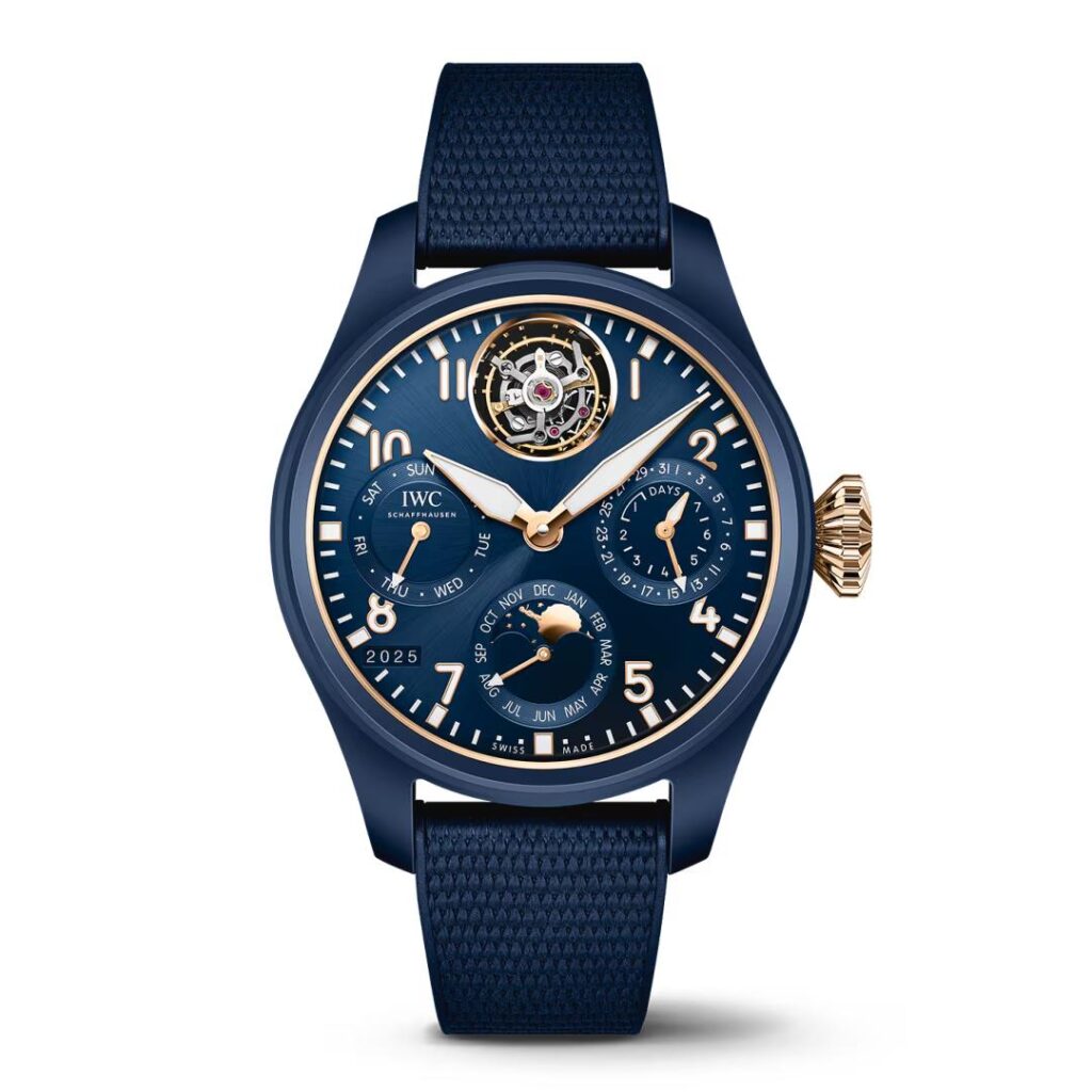 IWC Big Pilot’s Watch Perpetual Calendar Tourbillon Le Petit Prince se presenta en cerámica azul IWC Big Pilot’s Watch Perpetual Calendar Tourbillon Le Petit Prince se presenta en cerámica azul