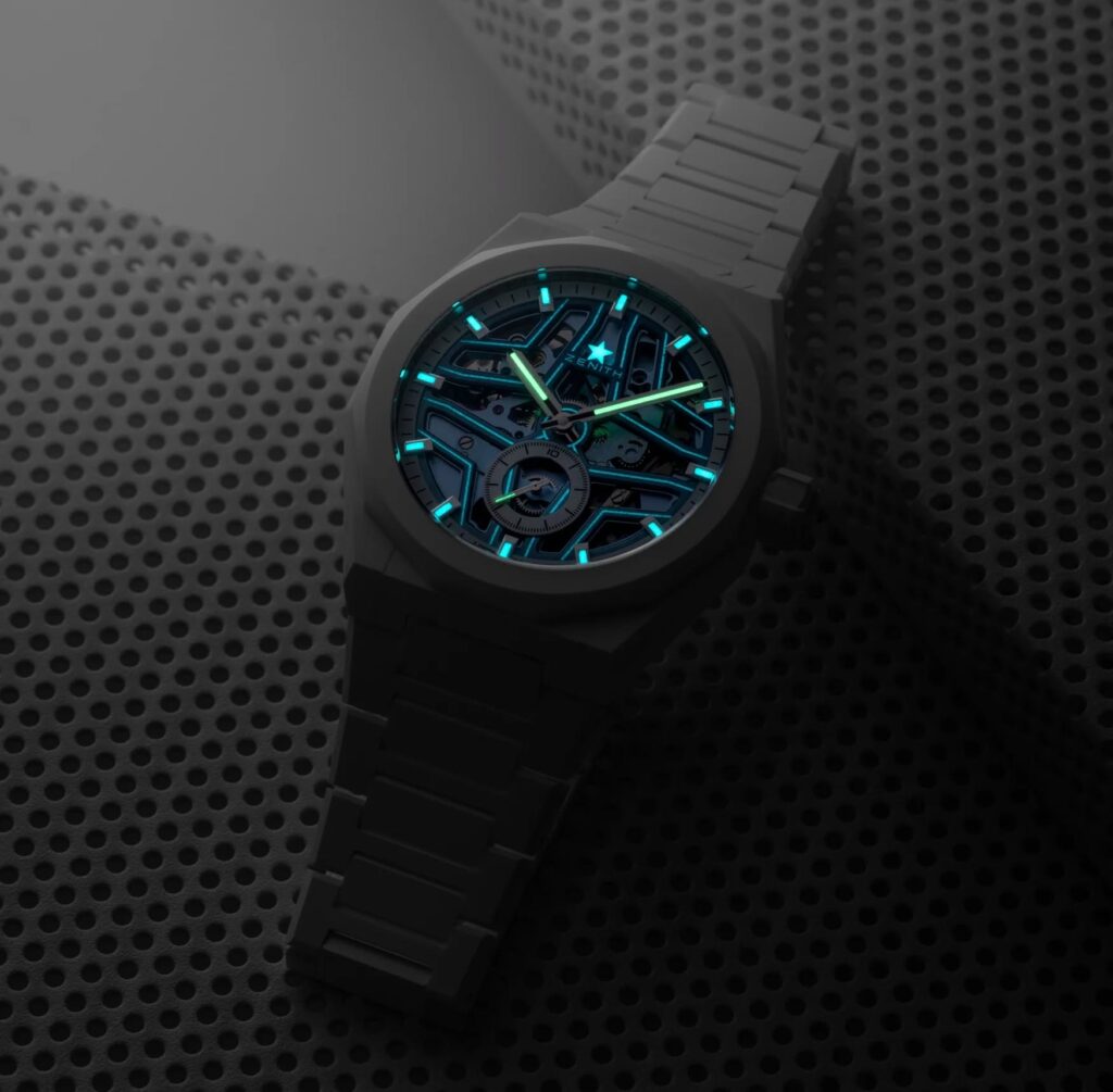 Zenith y Time + Tide presentan su tercera edición limitada "Surfer" con el Defy Skyline Skeleton White Surfer Ceramic