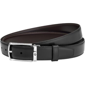 MONTBLANC</br>Rectangular Rounded Shiny Palladium</br>123889