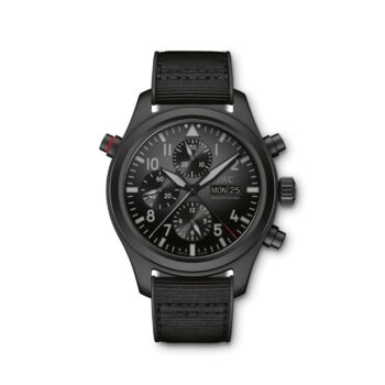 IWC Schaffhausen </br>Reloj De Aviador Doble Cronógrafo Top Gun Ceratanium </br>IW371815