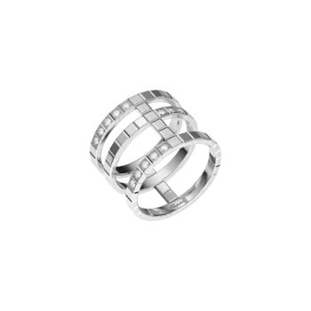 Ice Cube Anillo, oro blanco ético