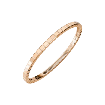 Ice Cube Pulsera rígida, oro rosa ético