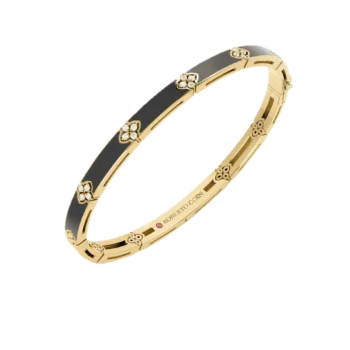 LOVE IN VERONA DIAMOND AND ENAMEL BANGLE
