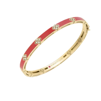 LOVE IN VERONA DIAMOND AND ENAMEL BANGLE