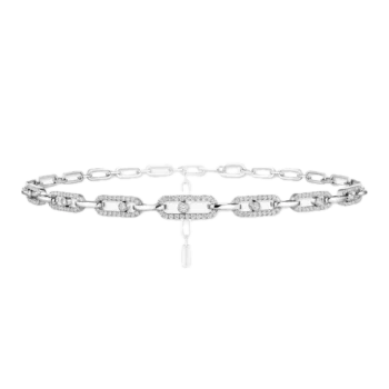 Gargantilla de diamantes en oro blanco Move Link