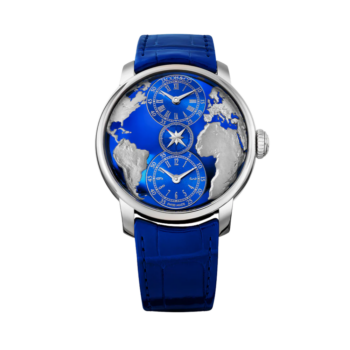 THE WORLD IS YOURS DUAL STEEL TIME ZONE 43MM L.E.