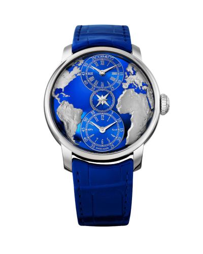 17 - THE WORLD IS YOURS DUAL STEEL TIME ZONE 43MM L.E. (1)