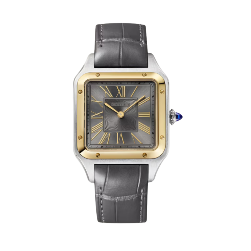 SANTOS DUMONT QTZ YG STL ALL GREY 43