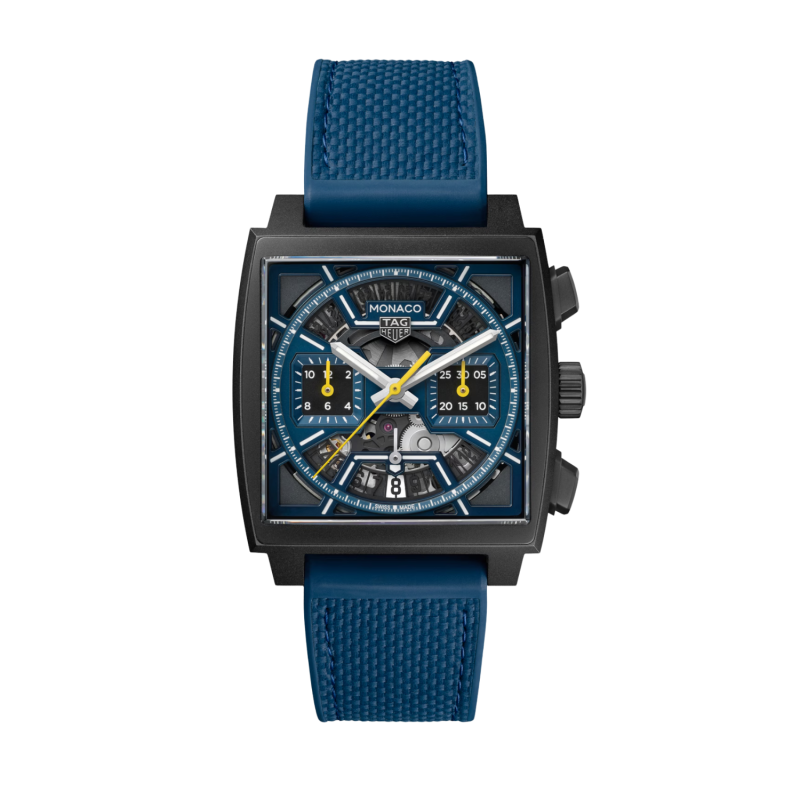 Tag Heuer TAG Heuer Monaco Chronograph MONACO CHR AUT DARK BLUE SKLT RUB BLU 39